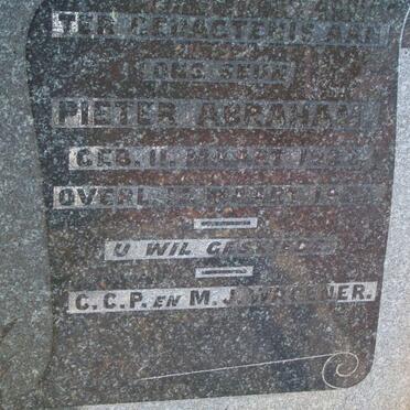 WAGENER Pieter Abraham 1922-192?