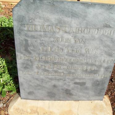 WIT  Thomas Fairclough, de 1857-1885