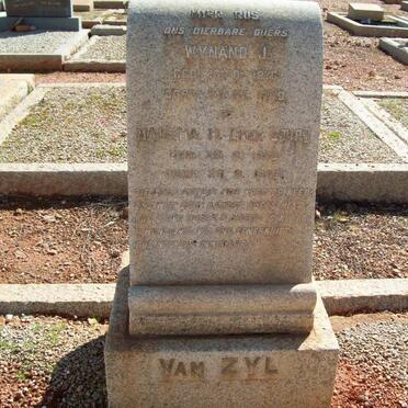 ZYL Wynand J., van 1867-1949 &amp; Martha M. STIP 1869-1949
