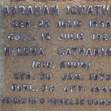 ? Abraham Ignatius 1858-1928 &amp; Helena Catharina KUUN 1873-1940