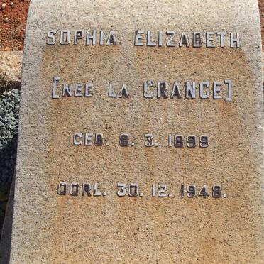 ? Sophia Elizabeth nee LA GRANGE 1899-1948