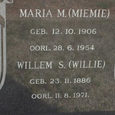 ? Willem S. 1886-1971 &amp; Maria M. 1906-1954