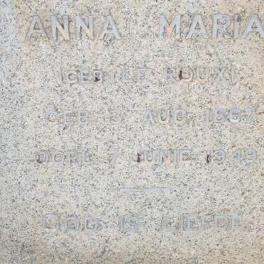 ? Anna Maria nee LE ROUX 1867-1949