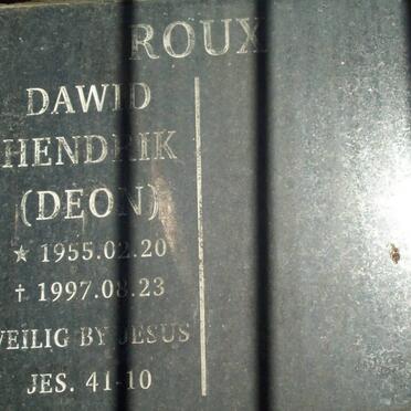 ROUX Dawid Hendrik 1955-1997