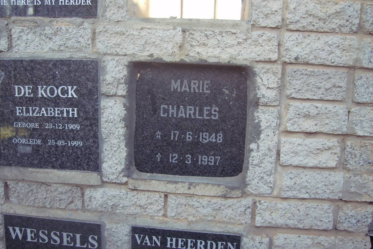 KOCK Elizabeth, de 1909-1999 :: CHARLES Marie 1948-1997