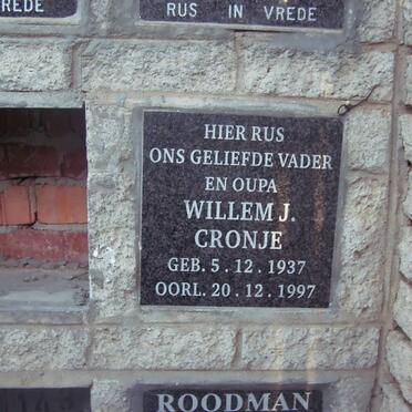 CRONJE Willem J. 1937-1997