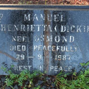 MANUEL Henrietta nee OSMOND -1987