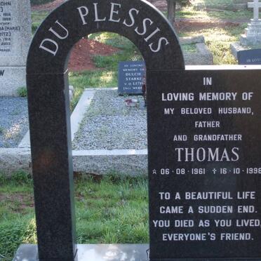 PLESSIS Thomas, du 1961-1998