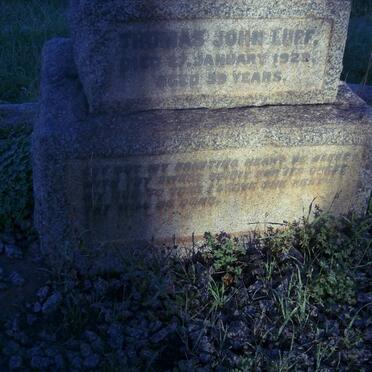 LUFF Thomas John -1929