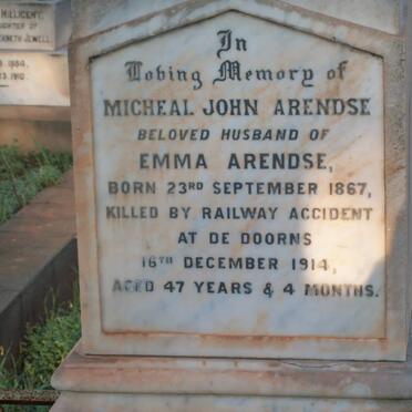 ARENDSE Micheal John 1867-1914