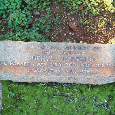 ALDRIDGE Beryl -1920