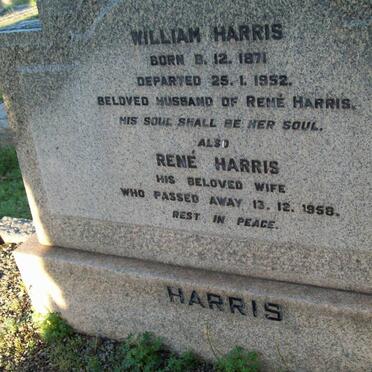 HARRIS William 1871-1952 &amp; Rene -1958