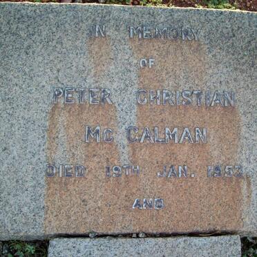 Mc CALMAN Peter Christian -1953