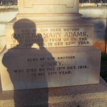 ADAMS Mathilda Mary -1918 :: ADAMS Jimmy -1918