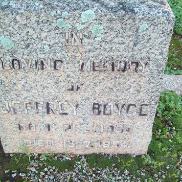 BOYCE Jeffrey 1954-1954