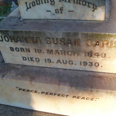 CARIS Johanna Susan 1848-1930