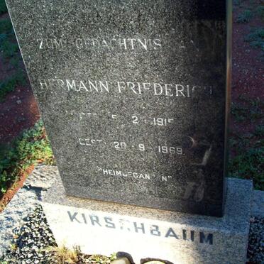 KIRSCHBAUM Hermann Friedrich 1915-1969