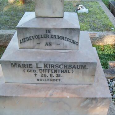 KIRSCHBAUM Marie L. nee DIFFENTHAL -1931