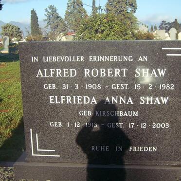 SHAW Alfred Robert 1908-1982 &amp; Elfrieda Anna KIRSCHBAUM 1913-2003