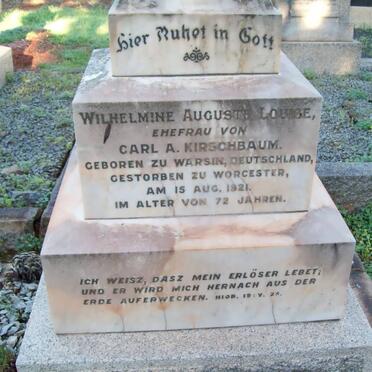 KIRSCHBAUM Wilhelmine Auguste Louise -1921