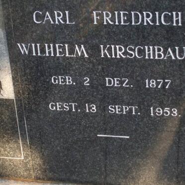 KIRSCHBAUM Carl Friedrich Wilhelm 1877-1953