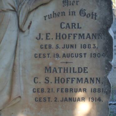 HOFFMANN Carl J.E. 1883-1904 :: HOFFMANN Mathilde C.S. 1881-1914
