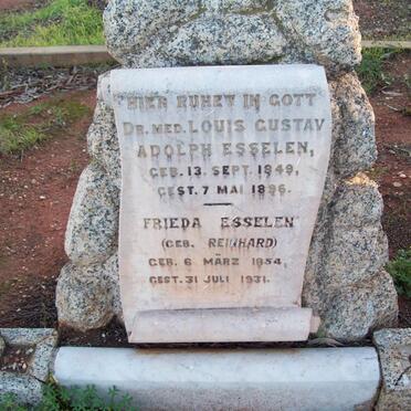 ESSELEN Louis Gustav Adolph 1849-1896 &amp; Frieda REINHARD 1854-1931