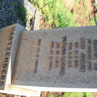 HARTZENBERG Moses Johannes 1852-1917 &amp; Wilhelmina Hendrina 1854-1943