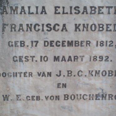 KNOBEL Amalia Elisabeth Francisca 1812-1892