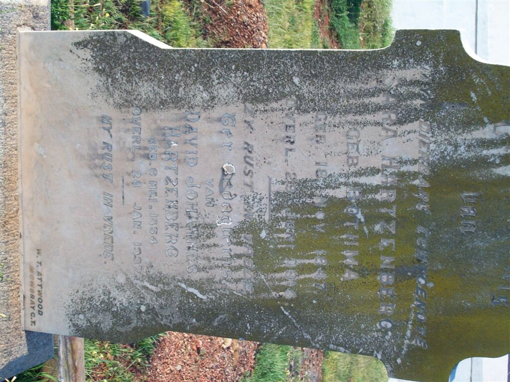 HARTZENBERG David Johannes 1854-1937 :: HARTZENBERG Sara nee BOTHMA 1847-1914