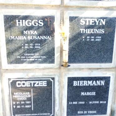 HIGGS :: STEYN :: COETZEE :: BIERMANN