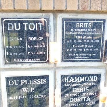 TOIT, du :: BRITS :: DU PLESSIS :: HAMMOND