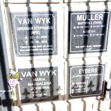 WYK, van :: MULLER :: EYBERS