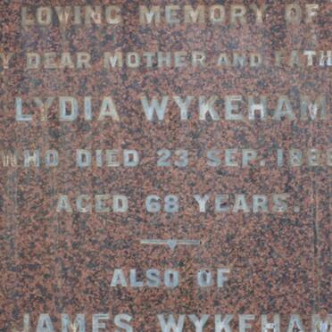 WYKEHAM James -1910 &amp; Lydia -1888