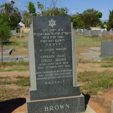 BROWN Ephraim Isaac 1904-1957