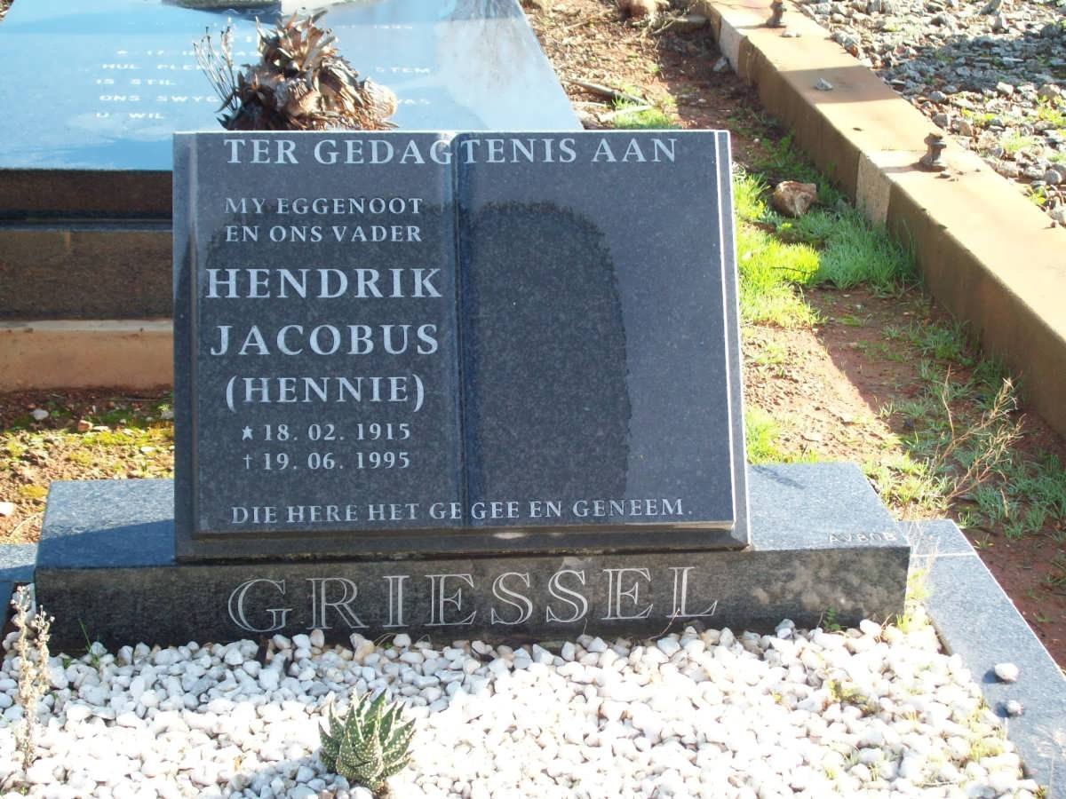 GRIESSEL Hendrik Jacobus 1915-1995