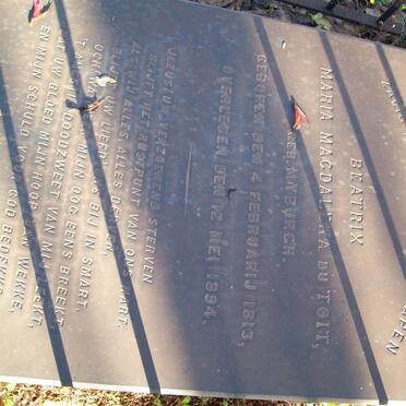 TOIT Beatrix Maria Magdalena, du nee MYBURGH 1813-1894