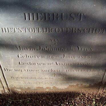 VRIES Maria Johanna, de 1855-1869