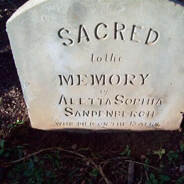 SANDENBERGH Aletta Sophia -1879