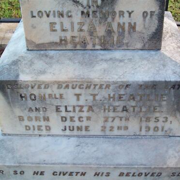 HEATHLIE Eliza Ann 1853-1901