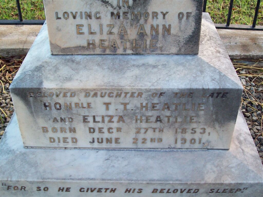 HEATHLIE Eliza Ann 1853-1901