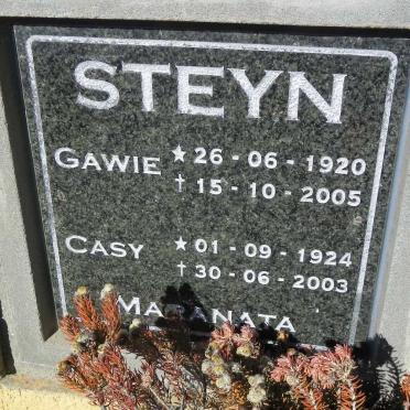 STEYN Gawie 1920-2005 &amp; Casy 1924-2003