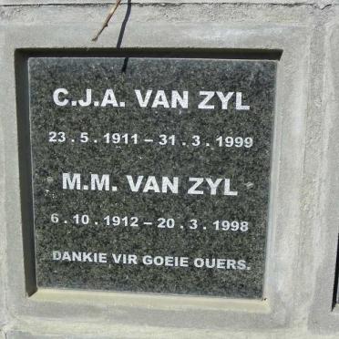 ZYL C.J.A., van 1911-1999 &amp; M.M. 1912-1998