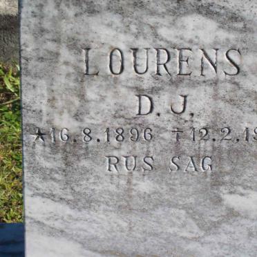 LOURENS D.J. 1896-1979