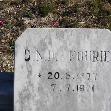 FOURIE B.N.D. 1877-1961