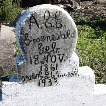 GROENEWALD A.C.E. 1861-1933