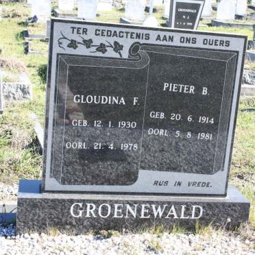 GROENEWALD Pieter B. 1914-1981 &amp; Gloudina F. 1930-1978