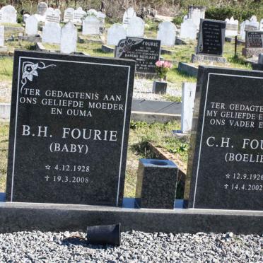 FOURIE C.H. 1926-2002 &amp; B.H. 1928-2008