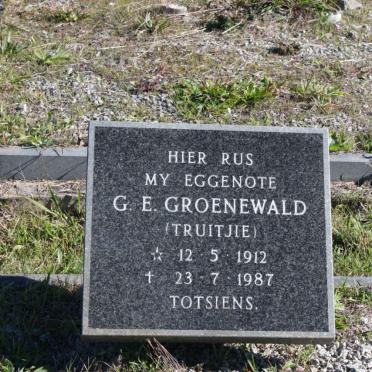 GROENEWALD G.E. 1912-1987