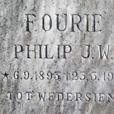 FOURIE Philip J.W. 1893-1968